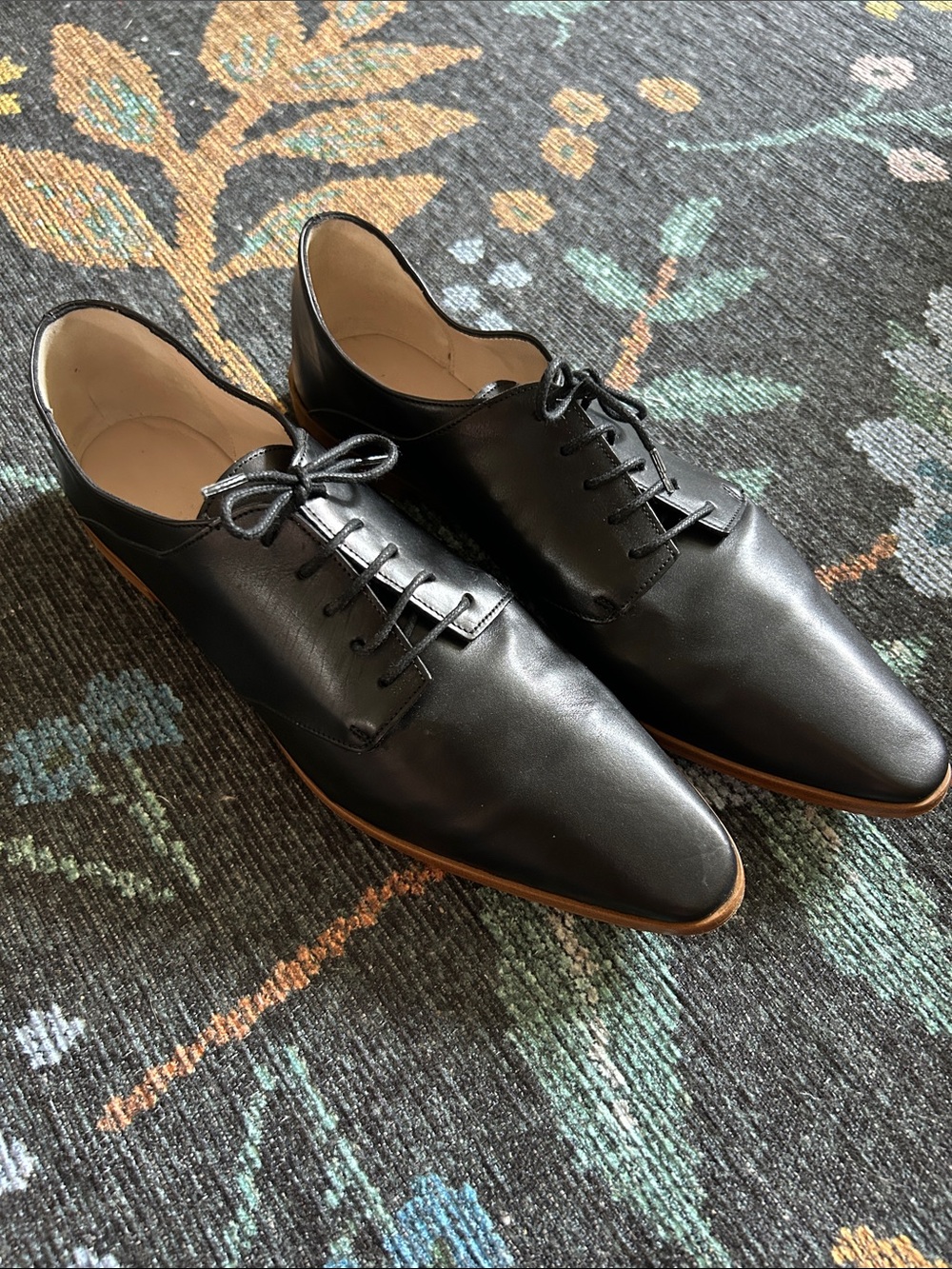 Jamie Haller Black Oxfords EU 39 Fits Women size 9 Worn once! Rare!!🖤 - Picture 2 of 13